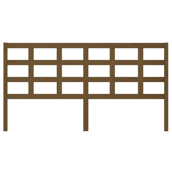 vidaXL Bett-Kopfteil Honigbraun 185,5x4x100 cm Massivholz Kiefer
