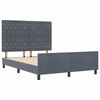 vidaXL Boxspringbett mit Kopfteil Dunkelgrau 160 x 200 cm Samt