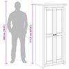 vidaXL Kleiderschrank Wei&szlig; 80&times;50&times;171,5 cm Kiefer Massiv Panama Serie