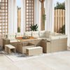 vidaXL Garten-Sofa-Set mit Kissen mit Speicher 12 pcs Beige und Creme