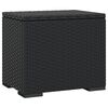 vidaXL Hocker mit Kissen 2 Stk. Schwarz 40x30x40 cm Poly Rattan