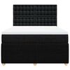 vidaXL Boxspringbett mit Matratze Schwarz 140x190 cm Stoff