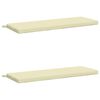 vidaXL 2-teilige Bankkissen SOEST 100 % Polyester Creme