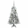 vidaXL K&uuml;nstlicher klappbarer Weihnachtsbaum Wei&szlig; 120 cm PE und PVC