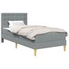vidaXL Bettgestell mit Matratze Hellgrau 90 x 190 cm Stoff