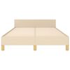 vidaXL Bettgestell ohne Matratze Creme 120x200 cm Stoff