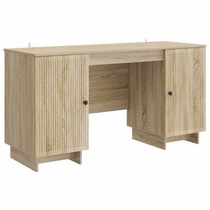 vidaXL Schreibtisch Sonoma-Eiche Holzwerkstoff 142,5 x 50 x 75 cm
