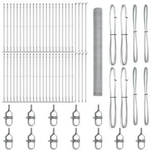 vidaXL Zaunpfosten Silber