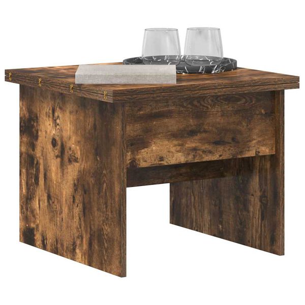 vidaXL Couchtisch Ger&auml;ucherte Eiche 55 x 54,5 x 45 cm Holzwerkstoff