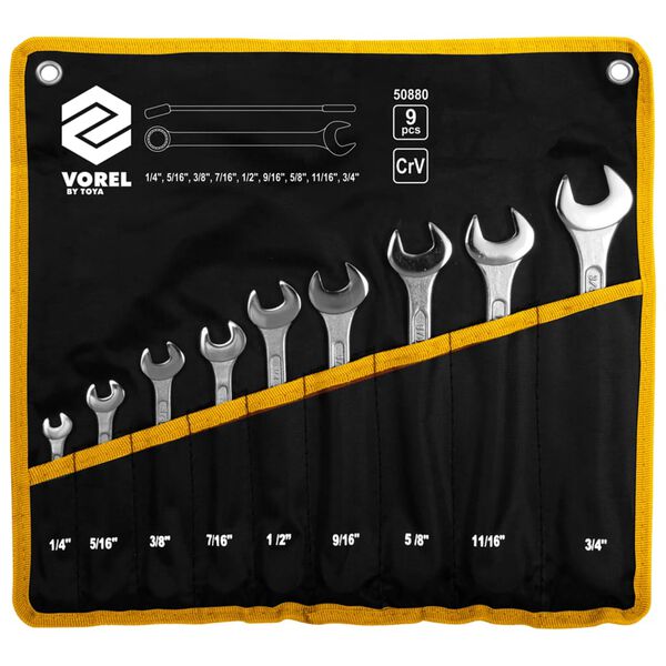 VOREL 9-tlg. Ring-Maulschl&uuml;ssel-Satz 6-19 mm