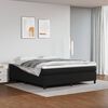 vidaXL Boxspringbett mit Matratze Schwarz 160x200 cm Kunstleder