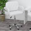 vidaXL Esszimmerstuhl Drehbar Wei&szlig; Kunstleder