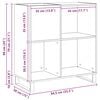 vidaXL Schallplattenschrank mit Regal Artisan-Eiche 84,5 x 38 x 89 cm