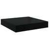 vidaXL Schweberegale 2 Stk. Hochglanz-Schwarz 23x23,5x3,8 cm MDF