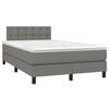 vidaXL Boxspringbett mit Matratze Dunkelgrau 120x200 cm Stoff