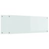 vidaXL K&uuml;chenr&uuml;ckwand 2 stk. Wei&szlig; 110 x 40 cm Geh&auml;rtetes Glas
