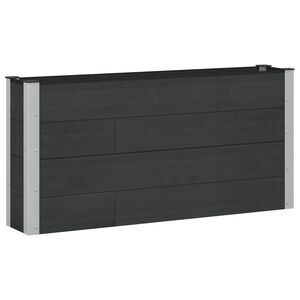 vidaXL Hochbeet Schwarz 150 x 30 x 72 cm