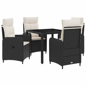vidaXL Outdoortisch-Set 5 pcs PE Rattan und pulverbeschichteter Stahl