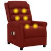 vidaXL Massagesessel Elektrisch Weinrot Kunstleder