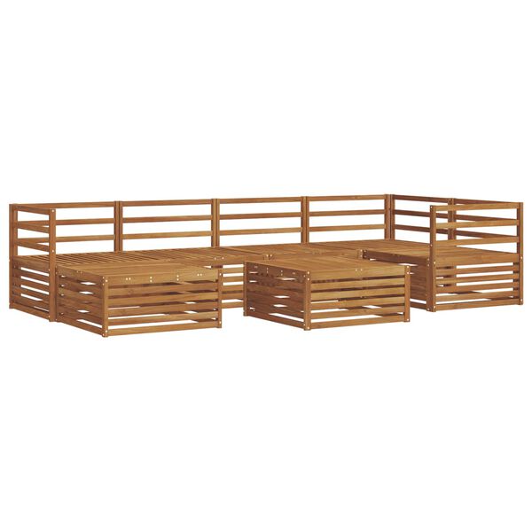 vidaXL Outdoor-Sofagarnitur 7 pcs Natur