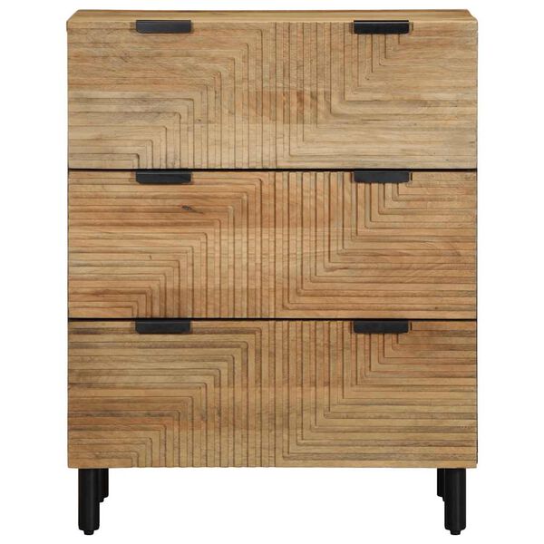 vidaXL Sideboard Braun 60x33x75 cm Massivholz Mango