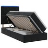 vidaXL LED-Speicherbett mit Matratze Schwarz 90 x 190 cm Samt