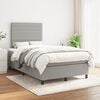 vidaXL Boxspringbett mit Matratze Hellgrau 120x190 cm Stoff