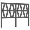 vidaXL Kopfteil Grau 146x4x100 cm Massivholz Kiefer