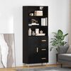 vidaXL Highboard Schwarz Eichen-Optik 69,5 x 34 x 180 cm Holzwerkstoff