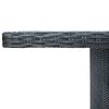vidaXL 7-tlg. Garten-Essgruppe mit Auflagen Poly Rattan Dunkelgrau
