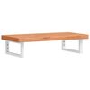 vidaXL Waschbeckenregal Wandmontage Stahl und Massivholz Buche