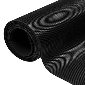 vidaXL Bodenbelag Schwarz 1 x 2 m Gummi