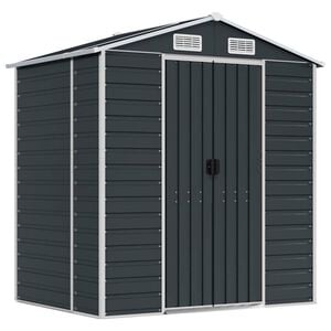 vidaXL Ger&auml;tehaus Anthrazit 191x130x198 cm Verzinkter Stahl
