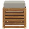 vidaXL Outdoor Hocker Bank Massivholz Akazie Natur