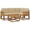 vidaXL Outdoor-Sofagarnitur 5 stk. Natur und Beige Polyester