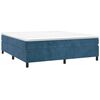 vidaXL Boxspringbettgestell Dunkelblau 180x200 cm Samt