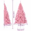 vidaXL K&uuml;nstlicher vorbeleuchteter Weihnachtsbaum Rosa 240 cm PVC
