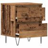 vidaXL Nachttisch mit Schubladen Altholz 40 x 35 x 50 cm Holzwerkstoff