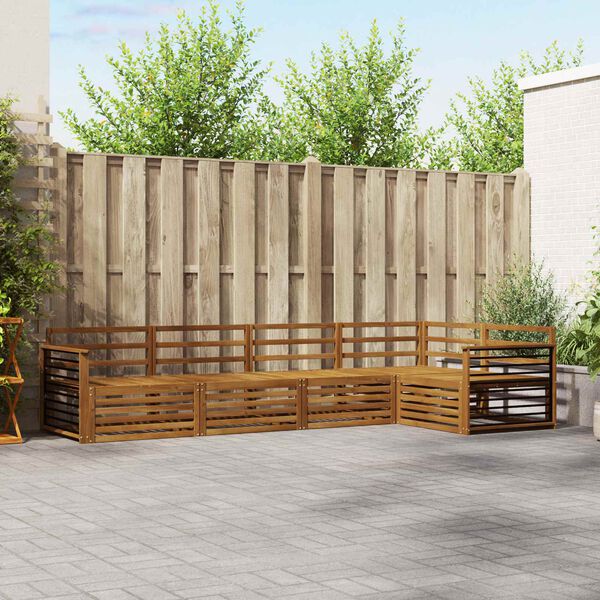 vidaXL Outdoor-Sofagarnitur 5 pcs Natur Massivholz Akazie