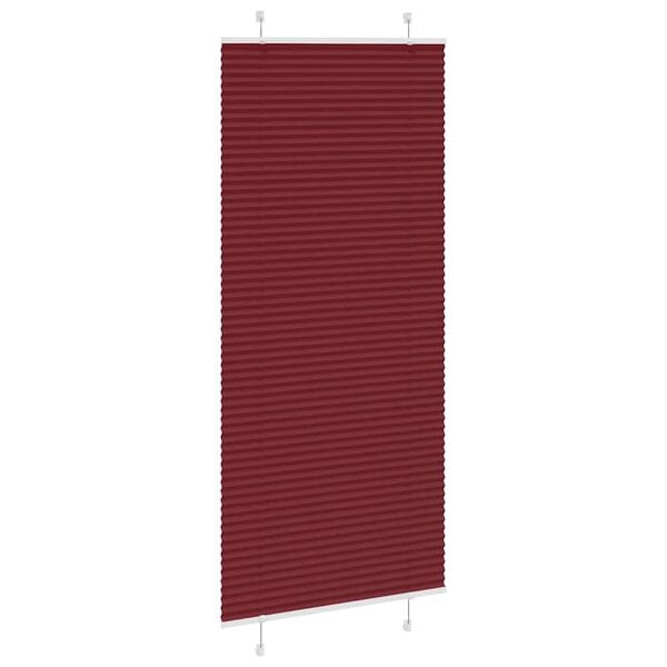 vidaXL Plissee Bordeauxrot 100x200 cm Stoffbreite 99,4 cm Polyester
