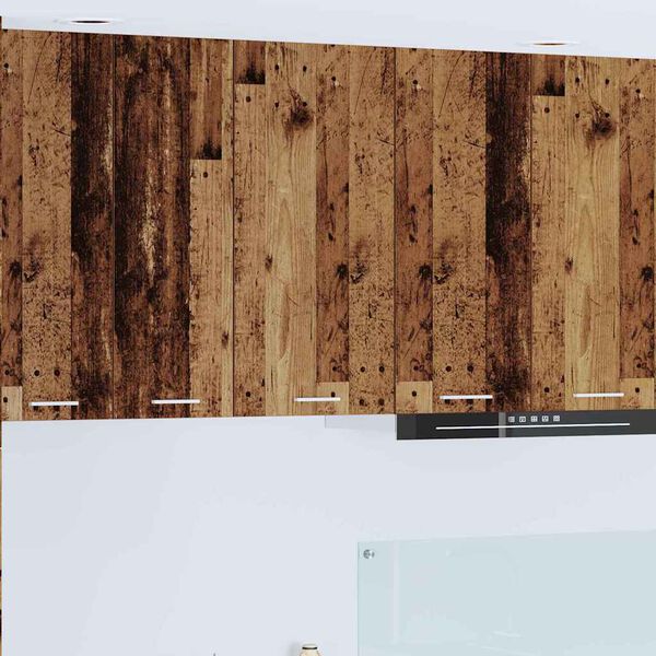 vidaXL H&auml;ngeschrank Altes Holz und Wei&szlig; 40 x 31 x 80 cm Holzwerkstoff