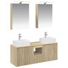 vidaXL Badezimmerschrank-Set 5 pcs Sonoma-Eiche Holzwerkstoff