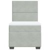 vidaXL Boxspringbett mit Matratze Hellgrau 100x200 cm Samt