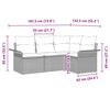 vidaXL Gartensofa-set mit Speicher 4 pcs Braun Poly-Rattan