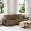 vidaXL 3-Sitzer-Sofa Braun 220x77x82 cm Stoff