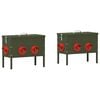 vidaXL H&uuml;hnerf&uuml;tterer 2 Olive Gr&uuml;n 41,5 x 20,5 x 33 cm 15 kg