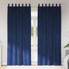 vidaXL Verdunkelungsvorh&auml;nge 2 pcs Dunkelblau 140 x 225 cm Samt