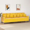 vidaXL 3-Sitzer-Sofa Gelb 210 cm Samt
