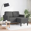 vidaXL 2-Sitzer-Sofa mit Chaiselongue L-förmig Dunkelgrau 125 cm Leinen