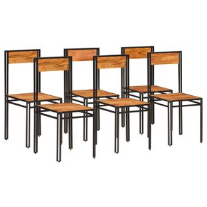 vidaXL Esszimmerst&uuml;hle 6 Stk. Akazie Massivholz